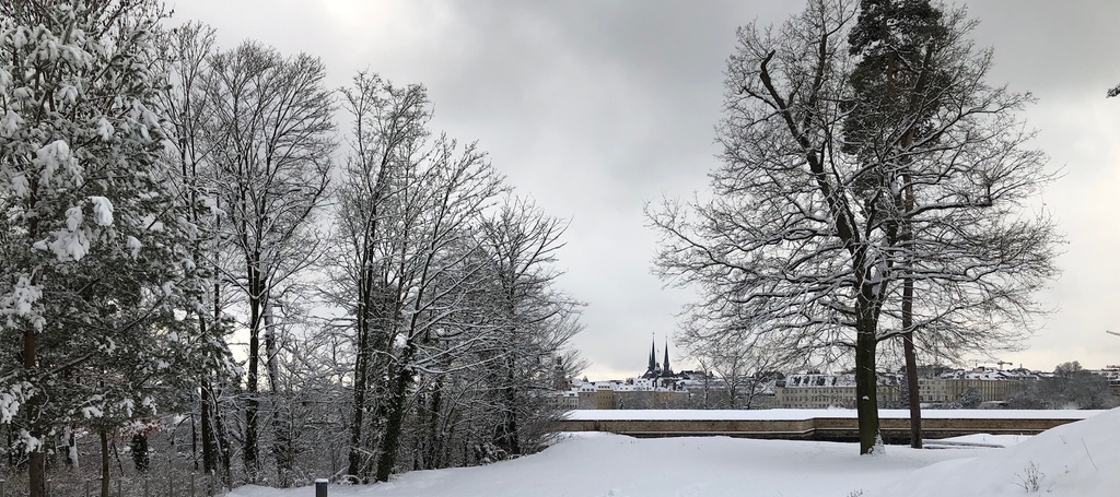Luxembourg with snow